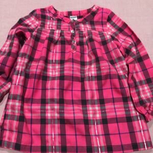 Carters hot pink plaid tunic size 5